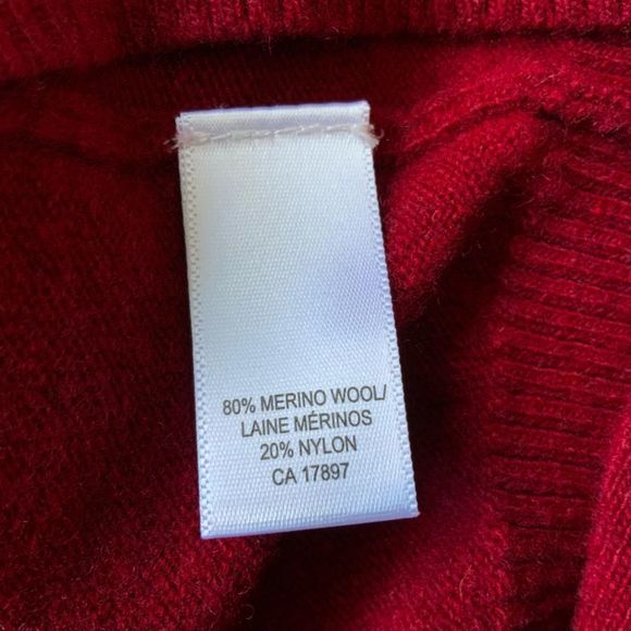 Banana Republic Merino Wool Blend Red Sweater Size M - Picture 4 of 5
